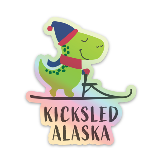 Kicksled Dino Sticker