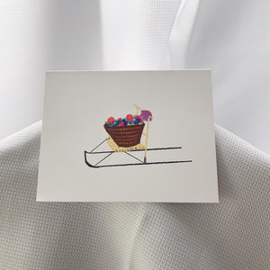 Spring Kicksled Greeting Card