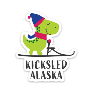 Kicksled Dino Sticker